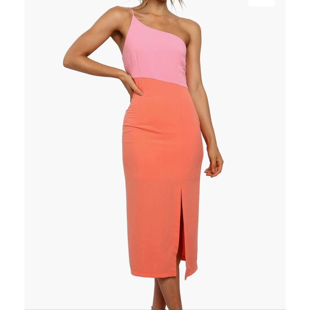 Petal & Pup one shoulder two tone midi dress NWT SIZE 8